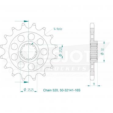 ESJOT Front Sprocket 16S Z