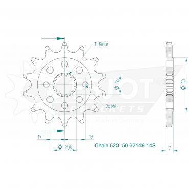 ESJOT Front Sprocket 14S Z