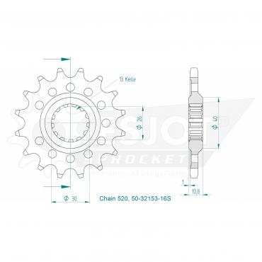 ESJOT Front Sprocket 16S Z