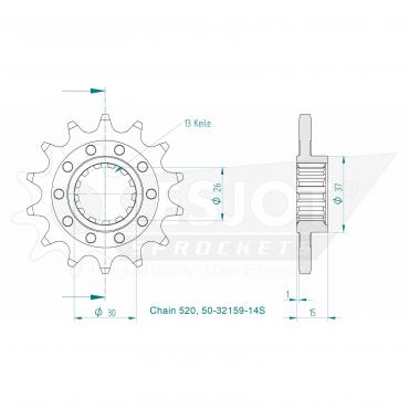 ESJOT Front Sprocket 14S Z