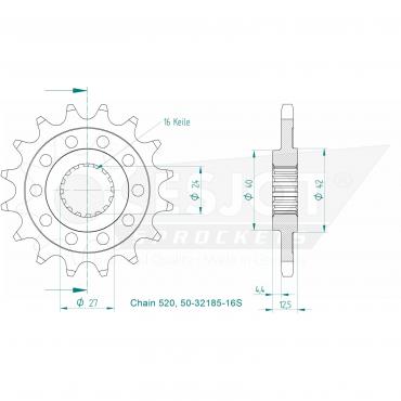 ESJOT Front Sprocket 16S Z