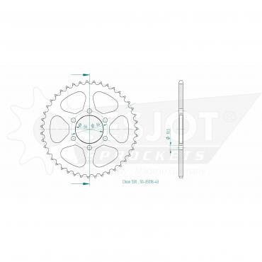 ESJOT  Sprocket 43 Z