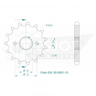 ESJOT Front sprocket 15 Z