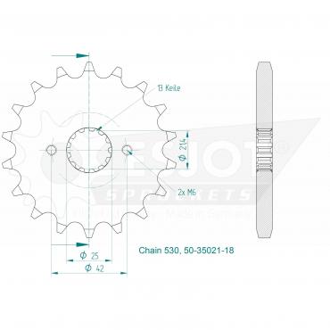 ESJOT Front sprocket 18 Z