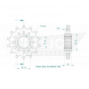 ESJOT sprocket 14 Z