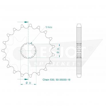 ESJOT Front sprocket 19 Z