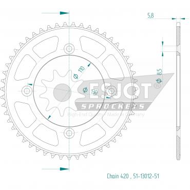 ESJOT  Alu-Sprocket 51 Z