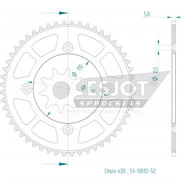 ESJOT  Alu-Sprocket 52 Z