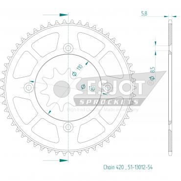 ESJOT  Alu-Sprocket 54 Z