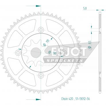 ESJOT  Alu-Sprocket 56 Z