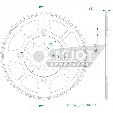 ESJOT  Alu-Sprocket 57 Z