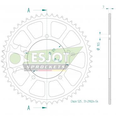 ESJOT  Alu-Sprocket 54 Z