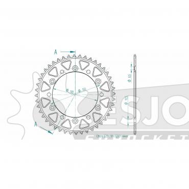 ESJOT  Alu-Sprocket 44 Z