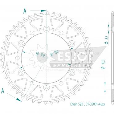 ESJOT  Alu-Sprocket 46 Z