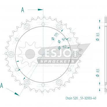 ESJOT  Alu-Sprocket 40 Z