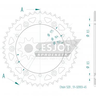 ESJOT  Alu-Sprocket 45 Z