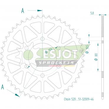 ESJOT  Alu-Sprocket 46 Z