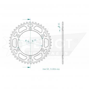 ESJOT  Alu-Sprocket 44 Z