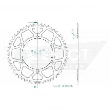 ESJOT  Alu-Sprocket 51 Z