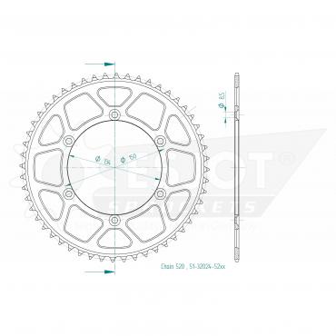 ESJOT  Alu-Sprocket 52 Z