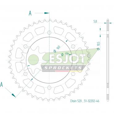 ESJOT  Alu-Sprocket 46 Z