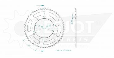 ESJOT Sprocket steel 52 Z