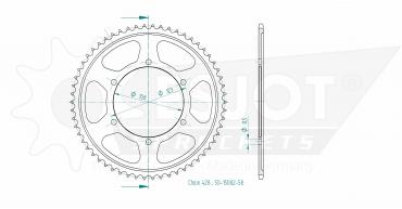 ESJOT Sprocket steel 58 Z