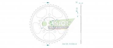 ESJOT Sprocket steel 45 Z