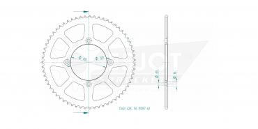 ESJOT Alu-Kettenrad Beta 125RR/LC 63Z