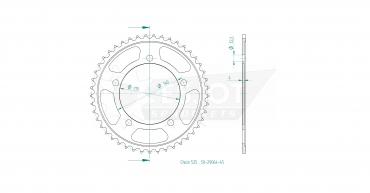 ESJOT Sprocket steel 45 Z