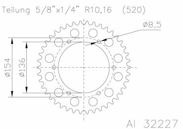 ESJOT Alu-Kettenrad BMW G650X'07- 47Z