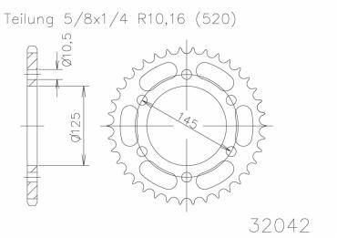 ESJOT Kettenrad 48 Z silber