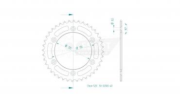 ESJOT Sprocket steel 40 Z