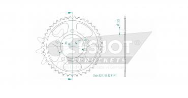 ESJOT Sprocket steel 43 Z