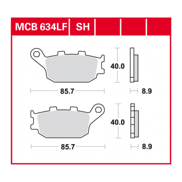 TRW Scheibenbremsbelag MCB634