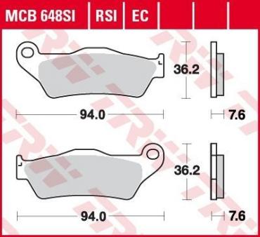 TRW Scheibenbremsbelag MCB648EC