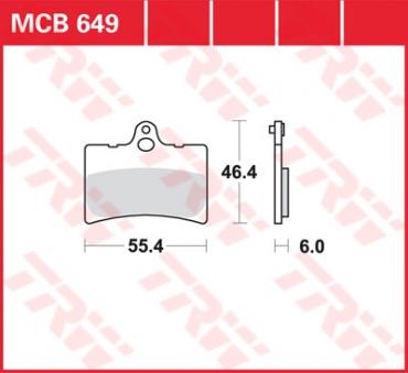 TRW Scheibenbremsbelag MCB649