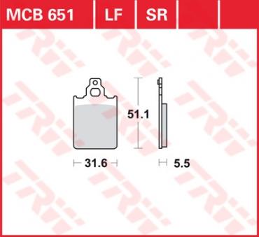 TRW Scheibenbremsbelag MCB651