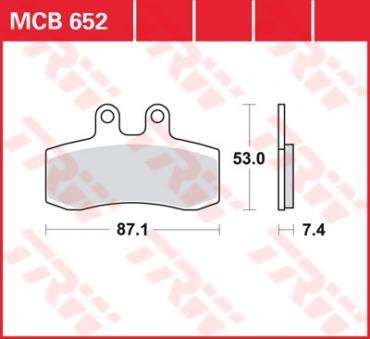 TRW Scheibenbremsbelag MCB652