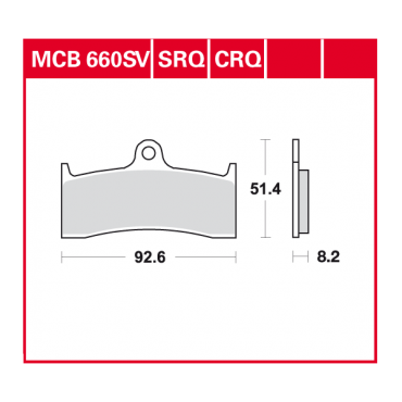 TRW Scheibenbremsbelag MCB660SRQ