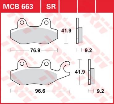 TRW Scheibenbremsbelag MCB663