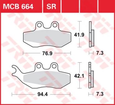 TRW Scheibenbremsbelag MCB664