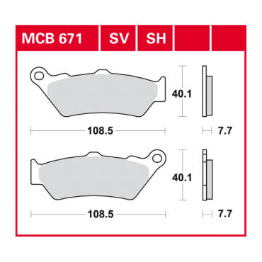 TRW Scheibenbremsbelag MCB671SH