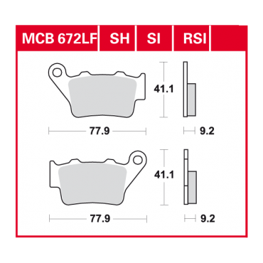 TRW Scheibenbremsbelag MCB672SI