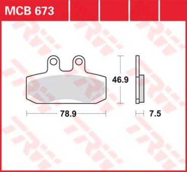 TRW Scheibenbremsbelag MCB673