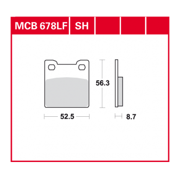 TRW Scheibenbremsbelag MCB678SH