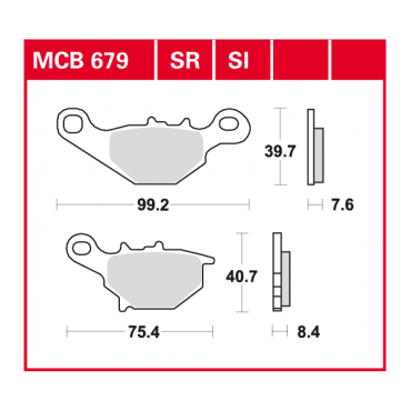 TRW Scheibenbremsbelag MCB679SI