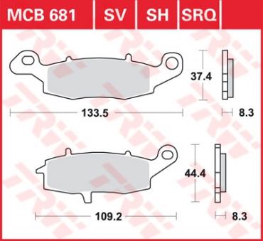 TRW Scheibenbremsbelag MCB681SV