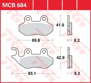 TRW Scheibenbremsbelag MCB684