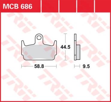 TRW Scheibenbremsbelag MCB686